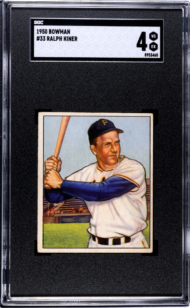 RALPH KINER #33 1950 BOWMAN - SGC 4 VG, EX