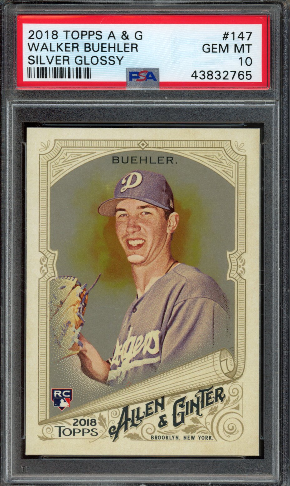 WALKER BUEHLER | 2018 TOPPS ALLEN & GINTER | PSA GEM MT 10