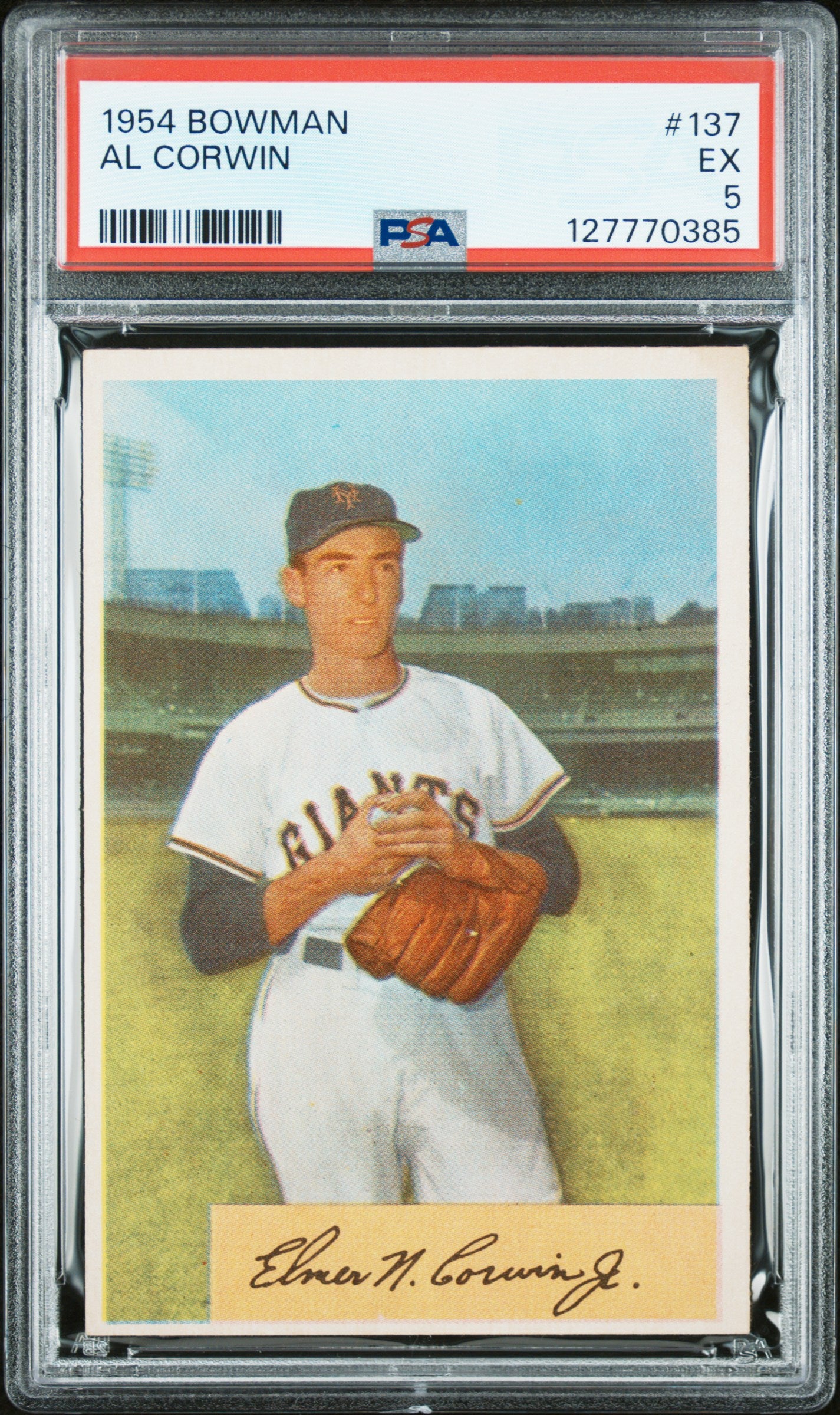 AL CORWIN | 1954 BOWMAN 137 | PSA EX 5