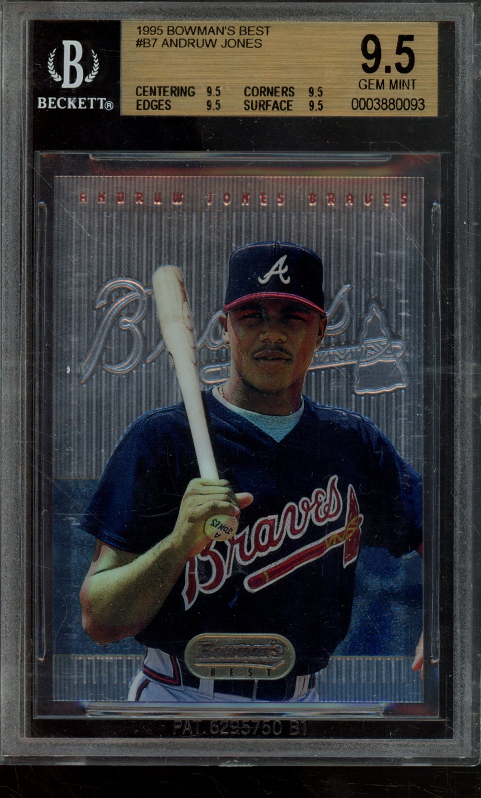 ANDRUW JONES 1995 BOWMAN'S BEST BGS 9.5