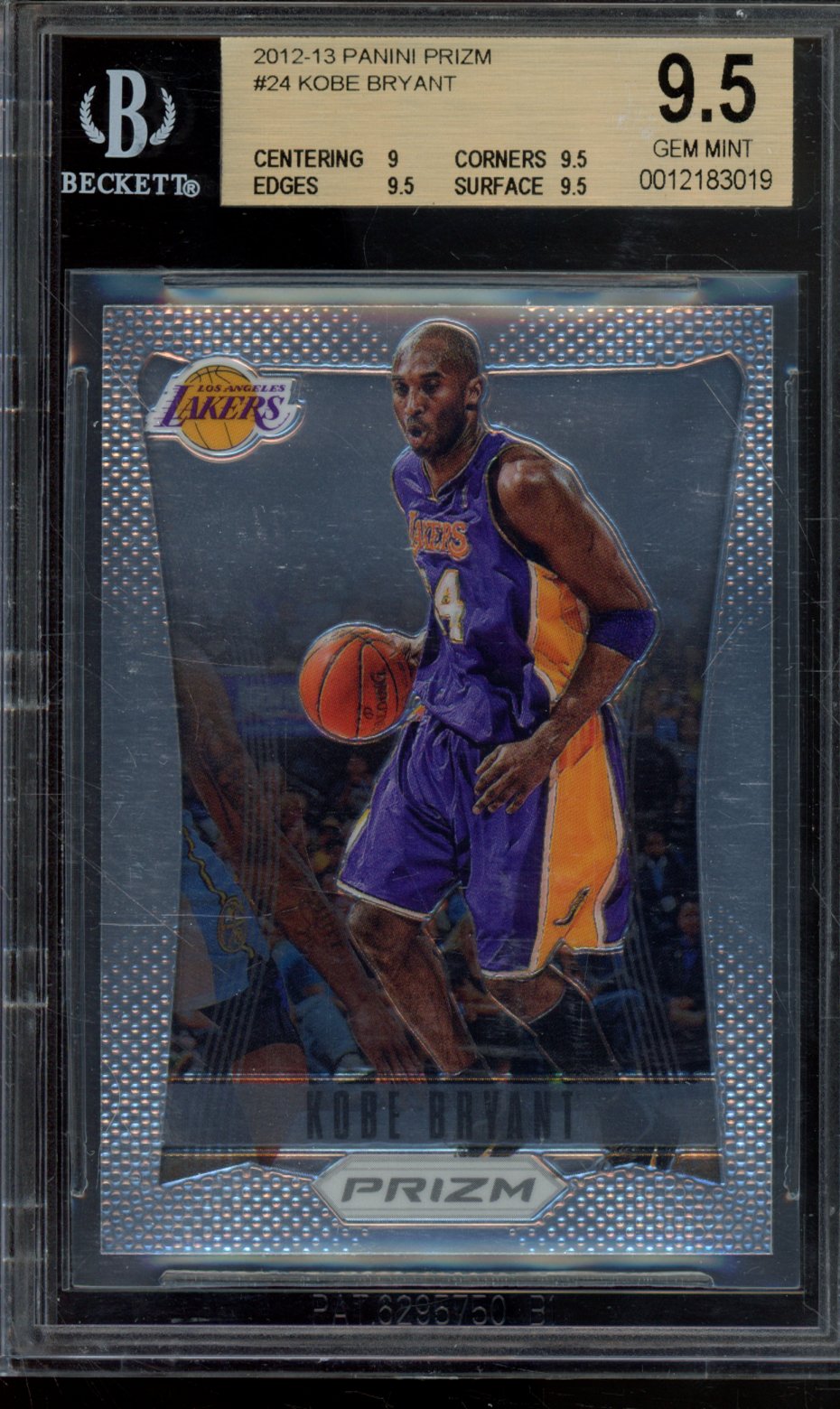 KOBE BRYANT 2012-13 PANINI PRIZM BGS 9.5