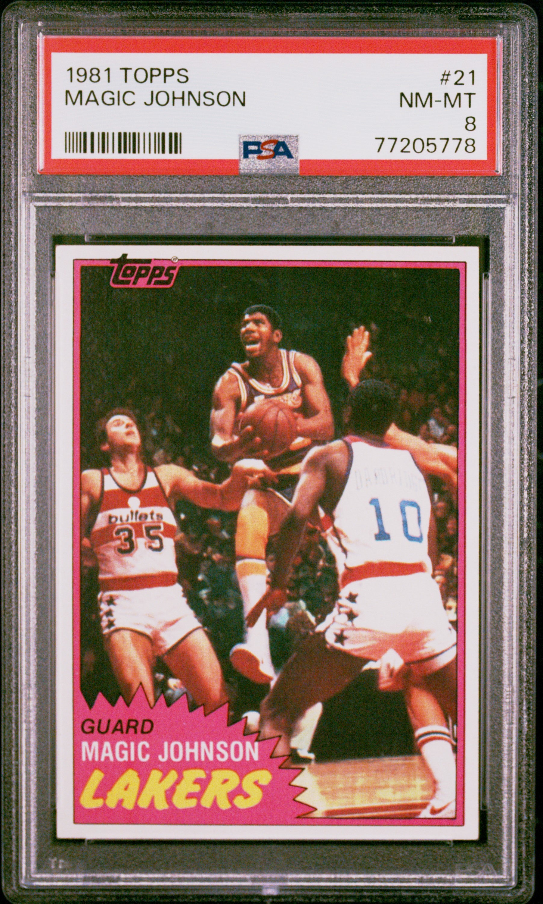 MAGIC JOHNSON | 1981 TOPPS 21 | PSA NM-MT 8