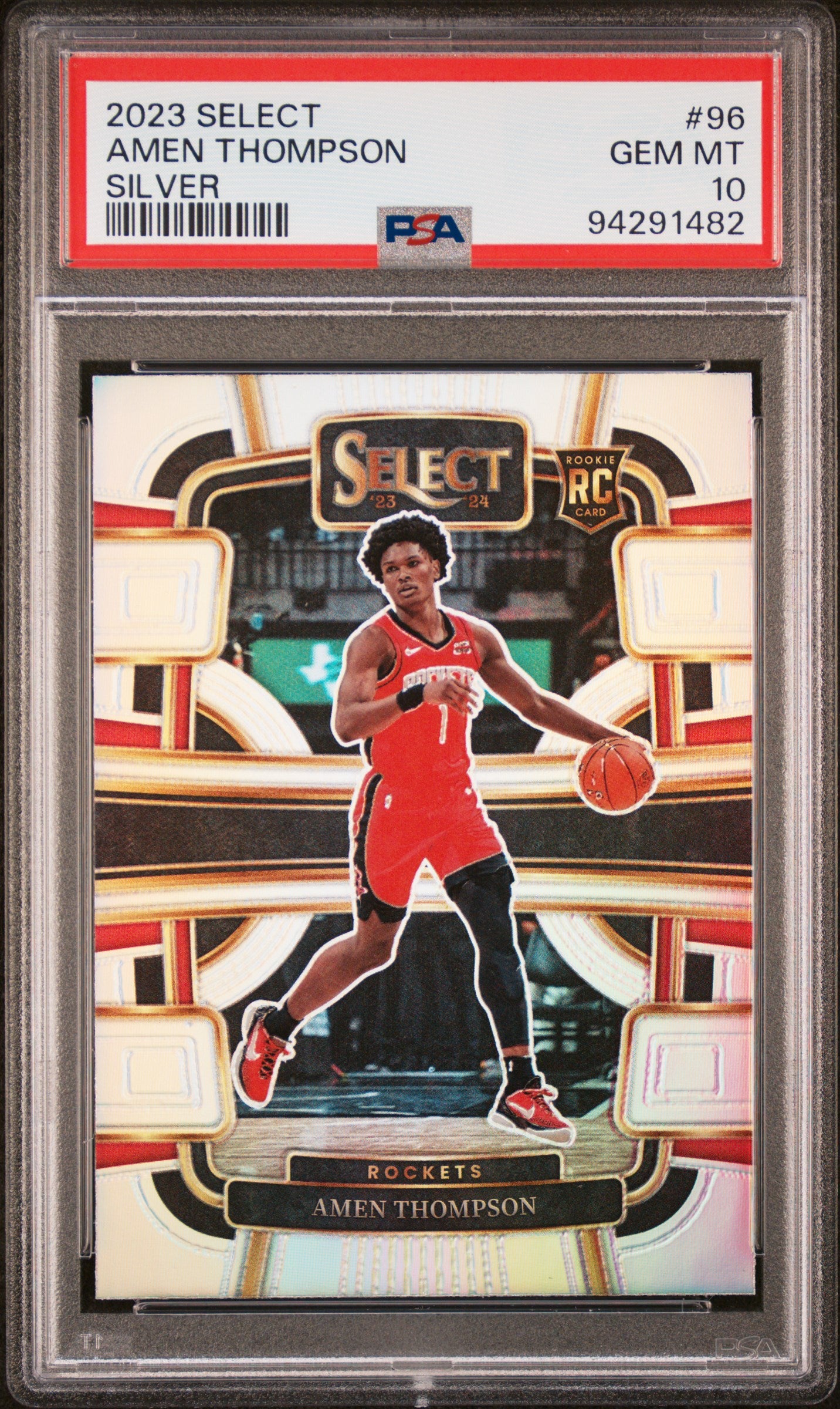 AMEN THOMPSON | 2023 PANINI SELECT 96 | SILVER PRIZM | PSA GEM MT 10