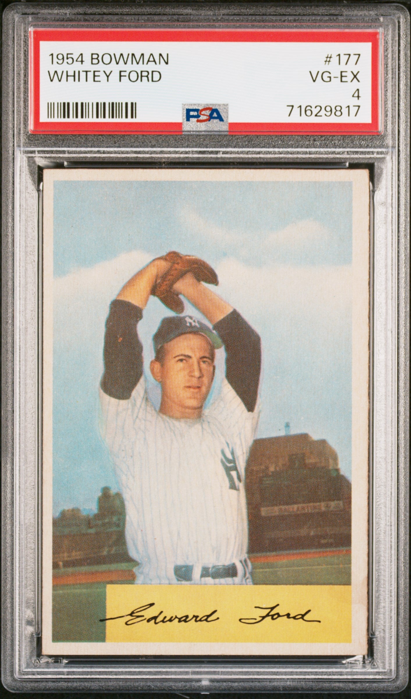 WHITEY FORD | 1954 BOWMAN 177 | PSA VG-EX 4