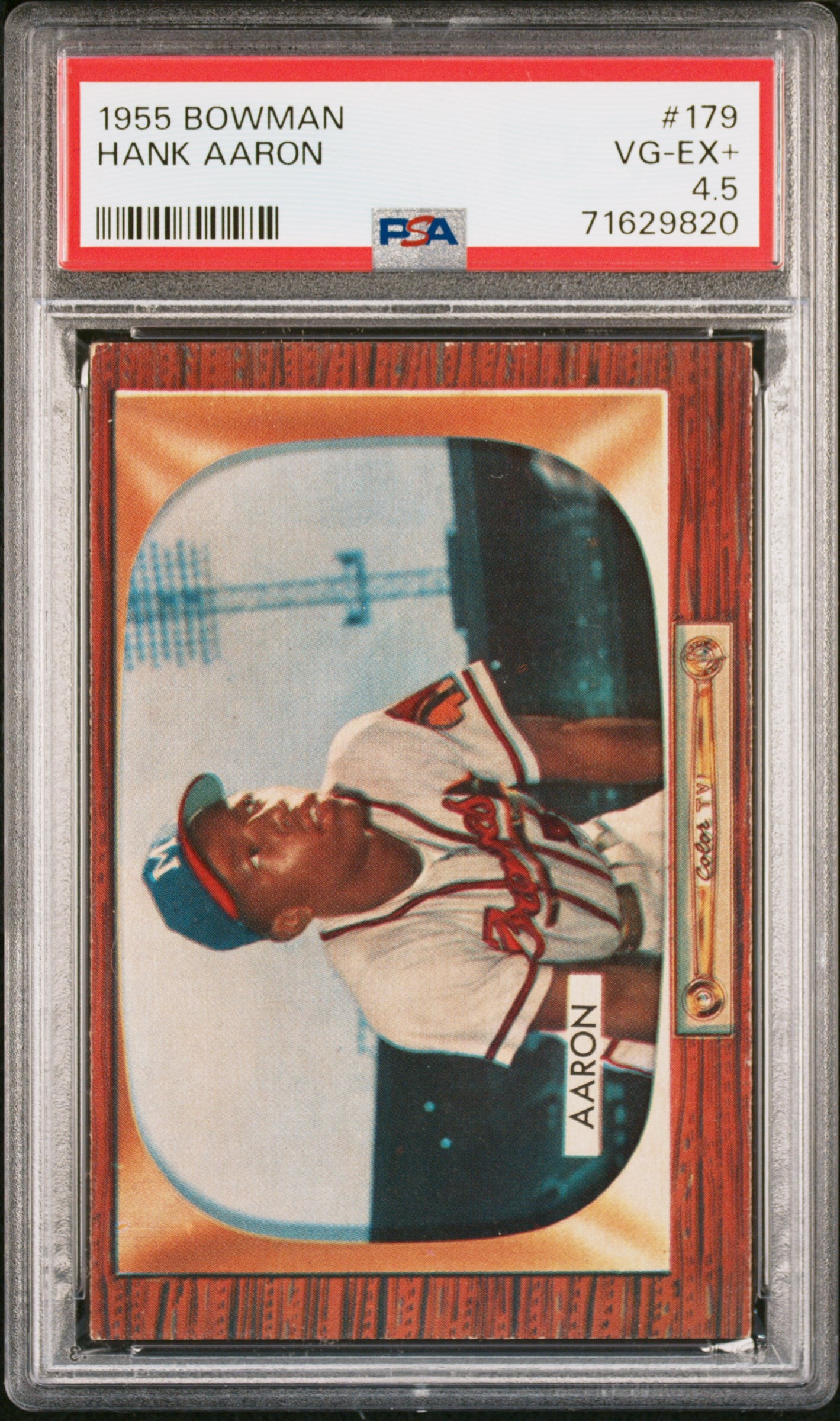 HANK AARON | 1955 BOWMAN 179 | PSA VG-EX+ 4.5