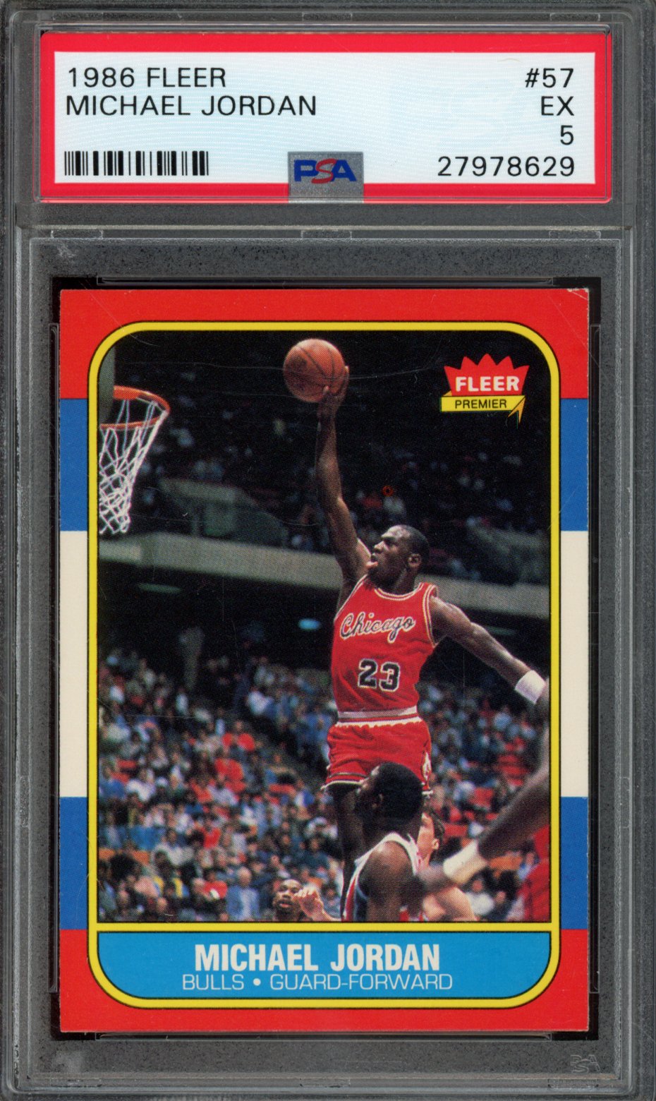 MICHAEL JORDAN | 1986 FLEER | PSA EX 5