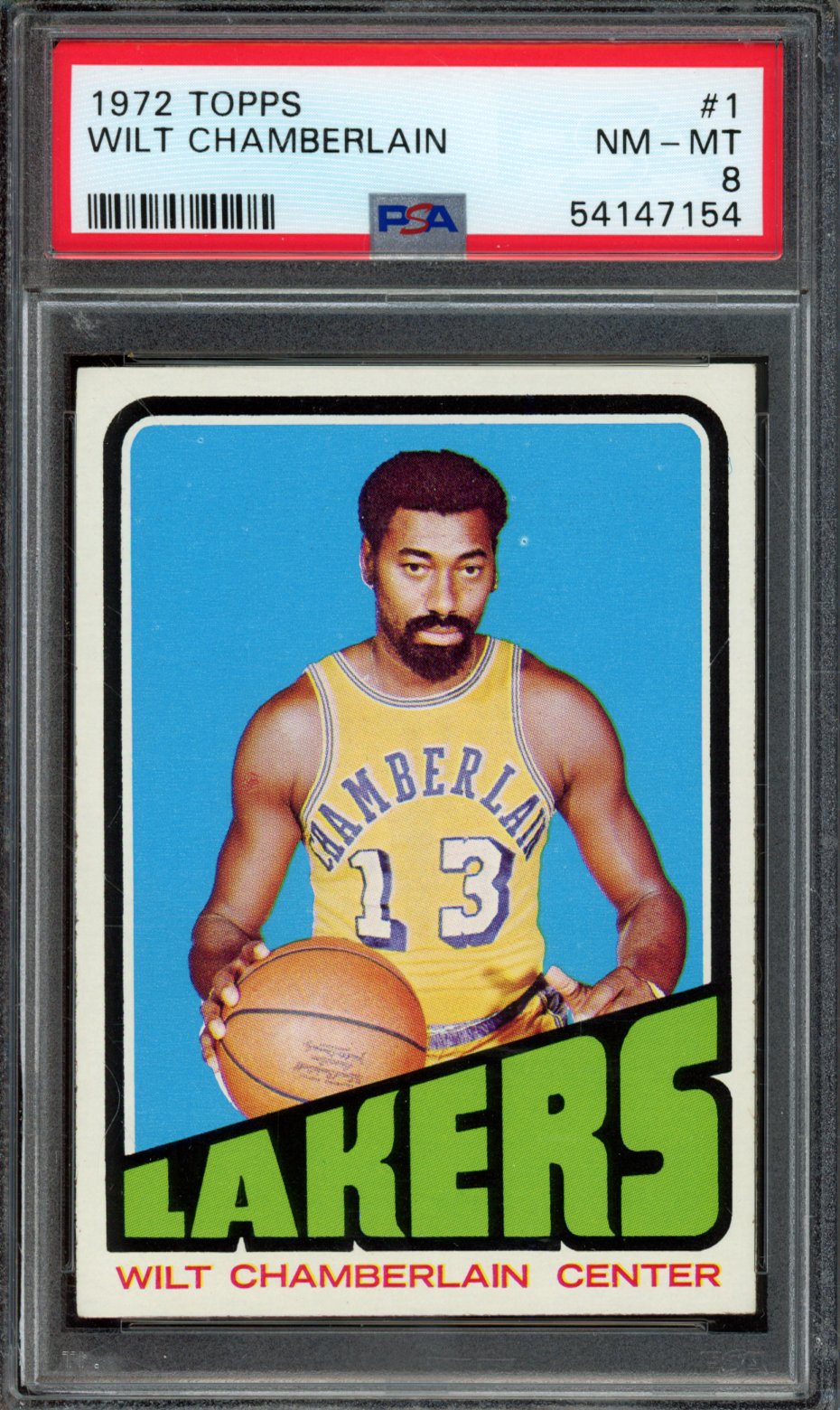 WILT CHAMBERLAIN | 1972 TOPPS | PSA NM-MT 8