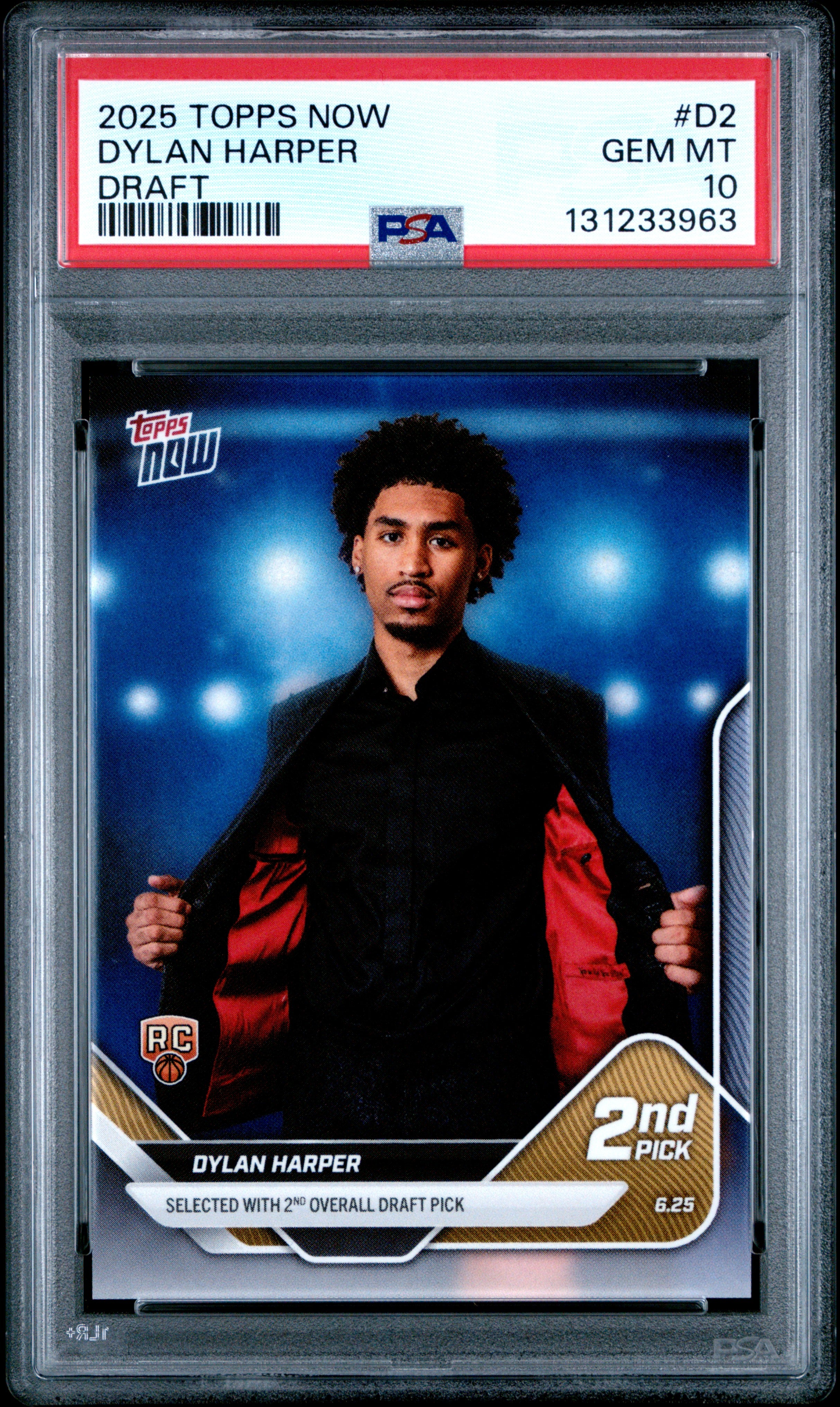 DYLAN HARPER | 2025 TOPPS NOW DRAFT D2 | PSA GEM MT 10