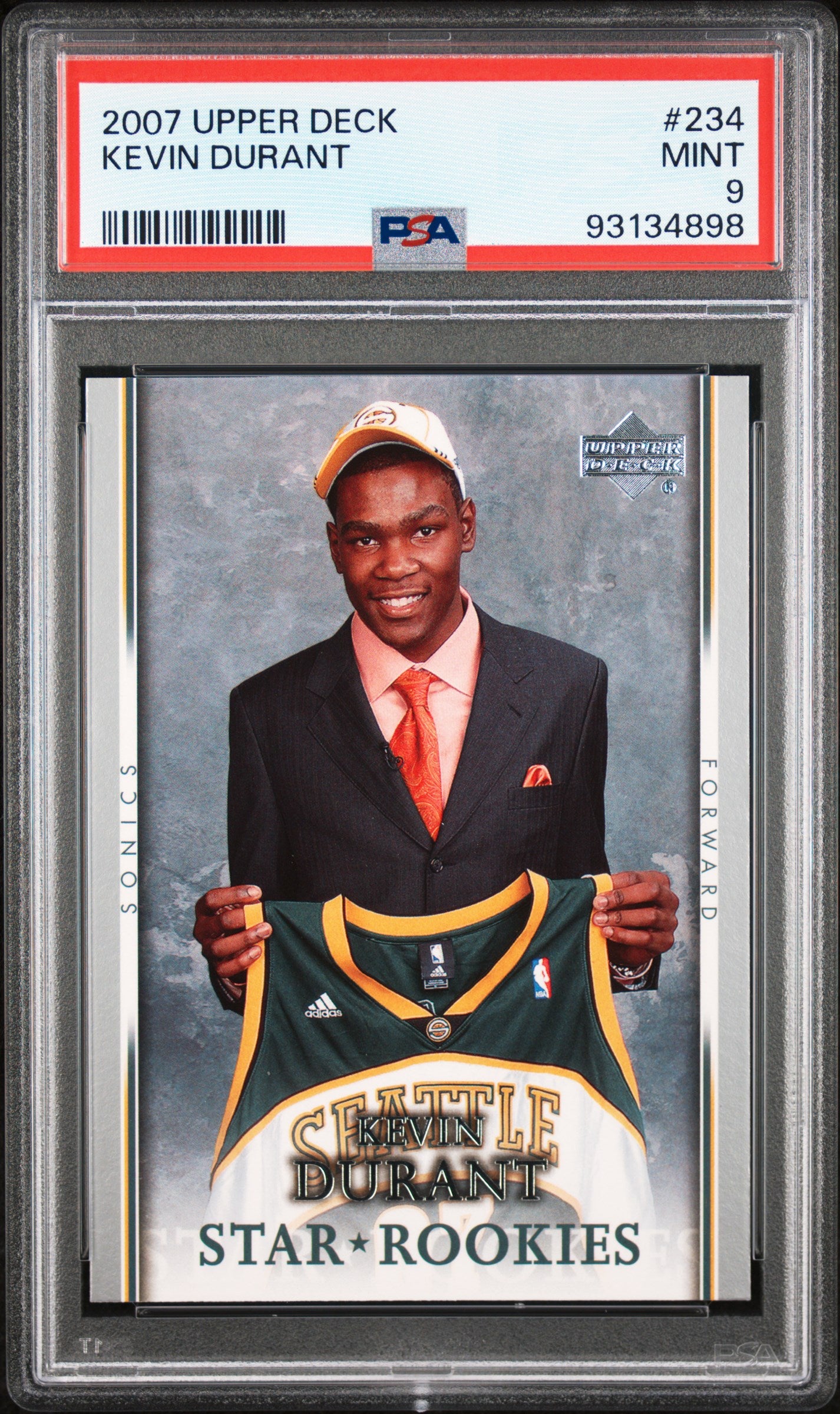 KEVIN DURANT | 2007 UPPER DECK 234 | PSA MINT 9
