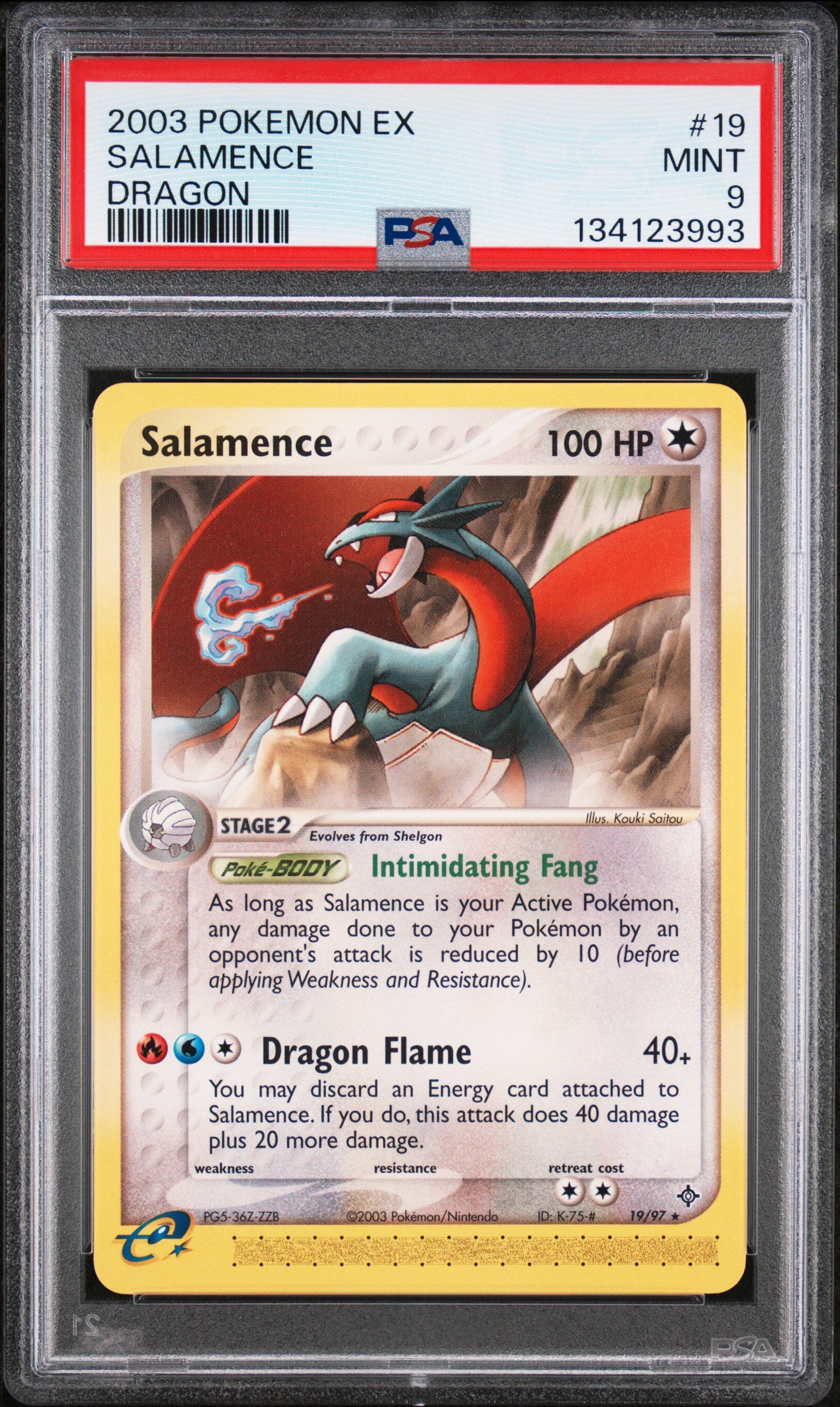 SALAMENCE | 2003 POKEMON EX DRAGON 19 | DRAGON | PSA MINT 9