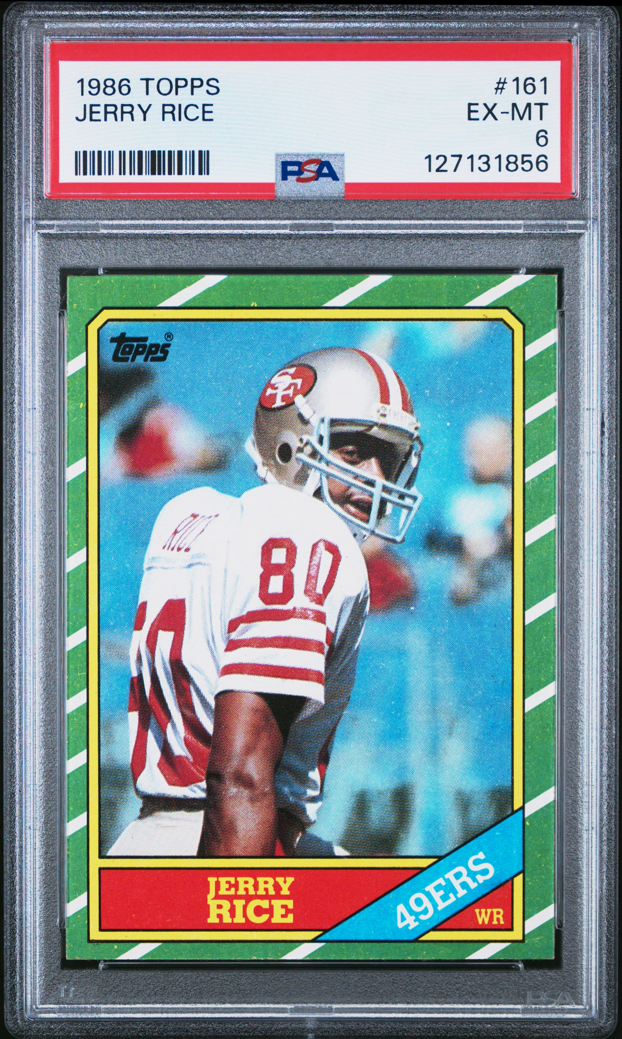 JERRY RICE | 1986 TOPPS 161 | PSA EX-MT 6