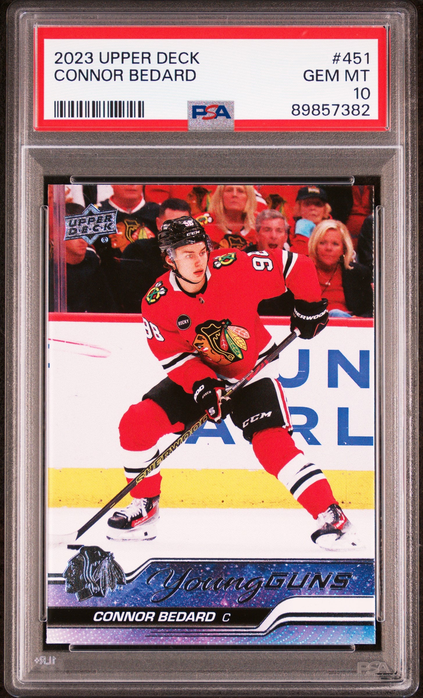 CONNOR BEDARD | 2023 UPPER DECK 451 | PSA GEM MT 10