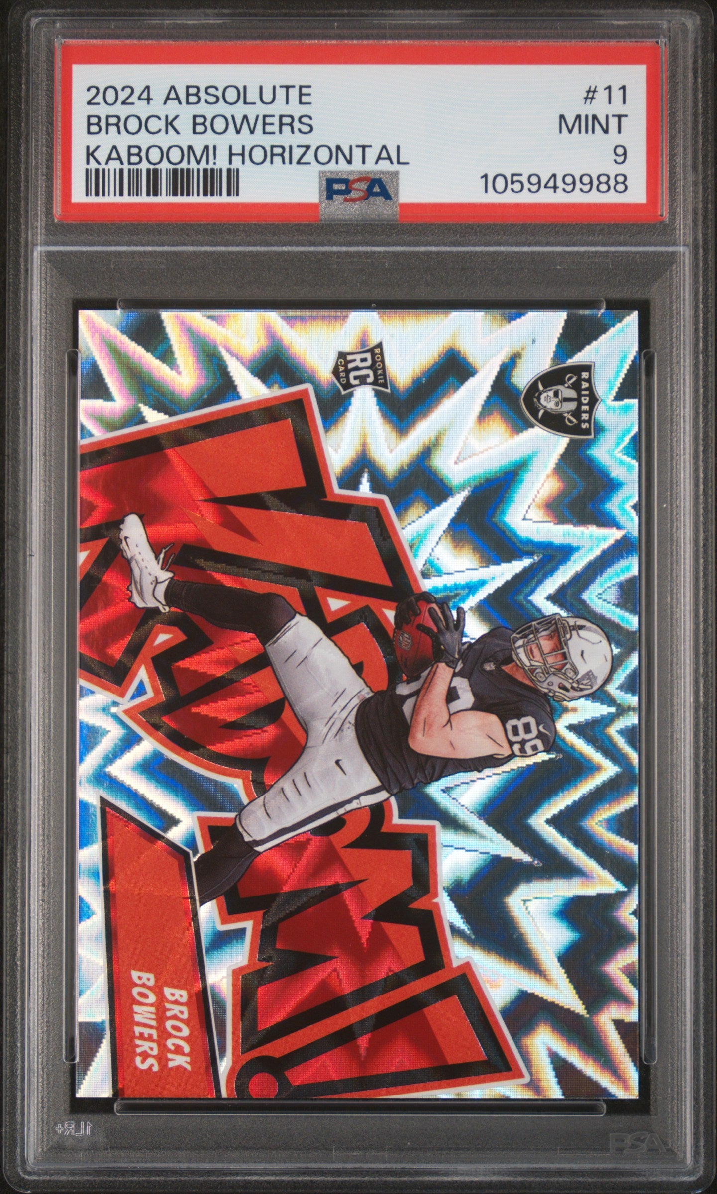 BROCK BOWERS | 2024 PANINI ABSOLUTE KABOOM! HORIZONTAL 11 | PSA MINT 9