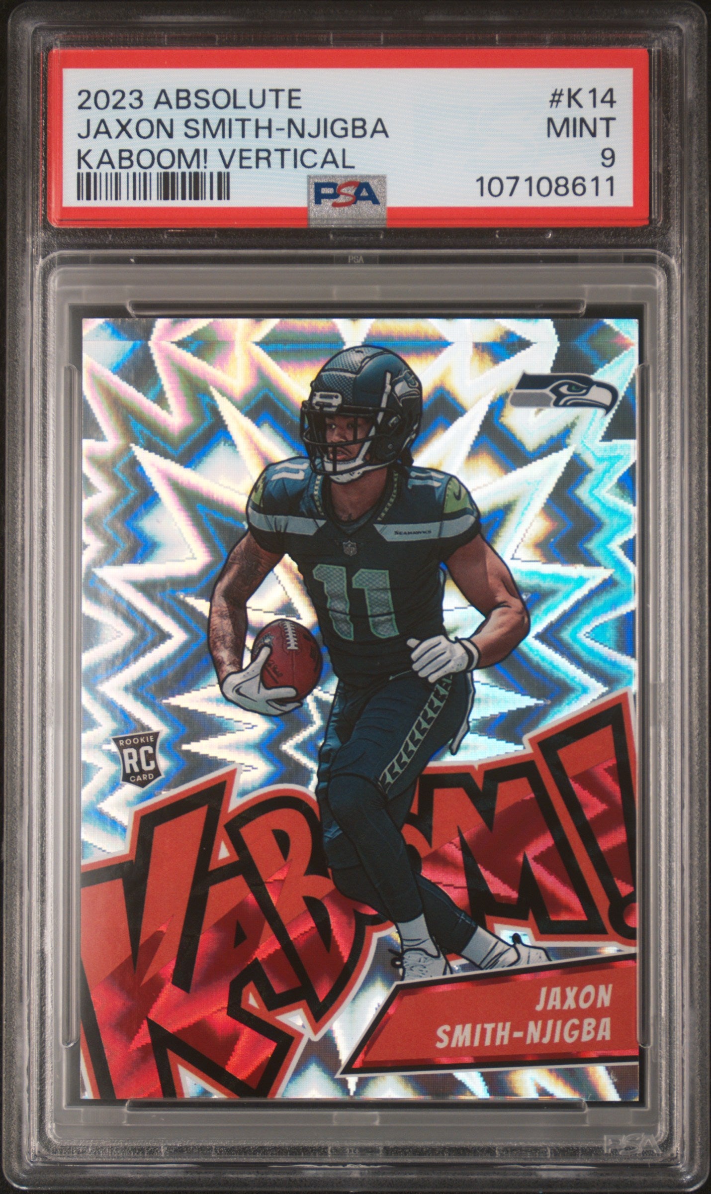 JAXON SMITH-NJIGBA | 2023 PANINI ABSOLUTE KABOOM! VERTICAL K14 | PSA MINT 9