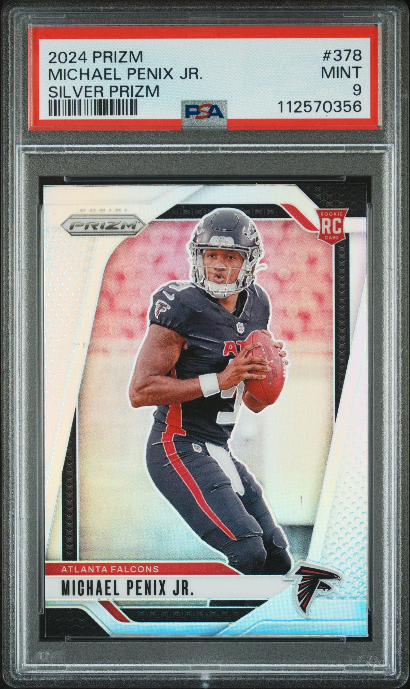 MICHAEL PENIX JR. | 2024 PANINI PRIZM 378 | SILVER PRIZM | PSA MINT 9
