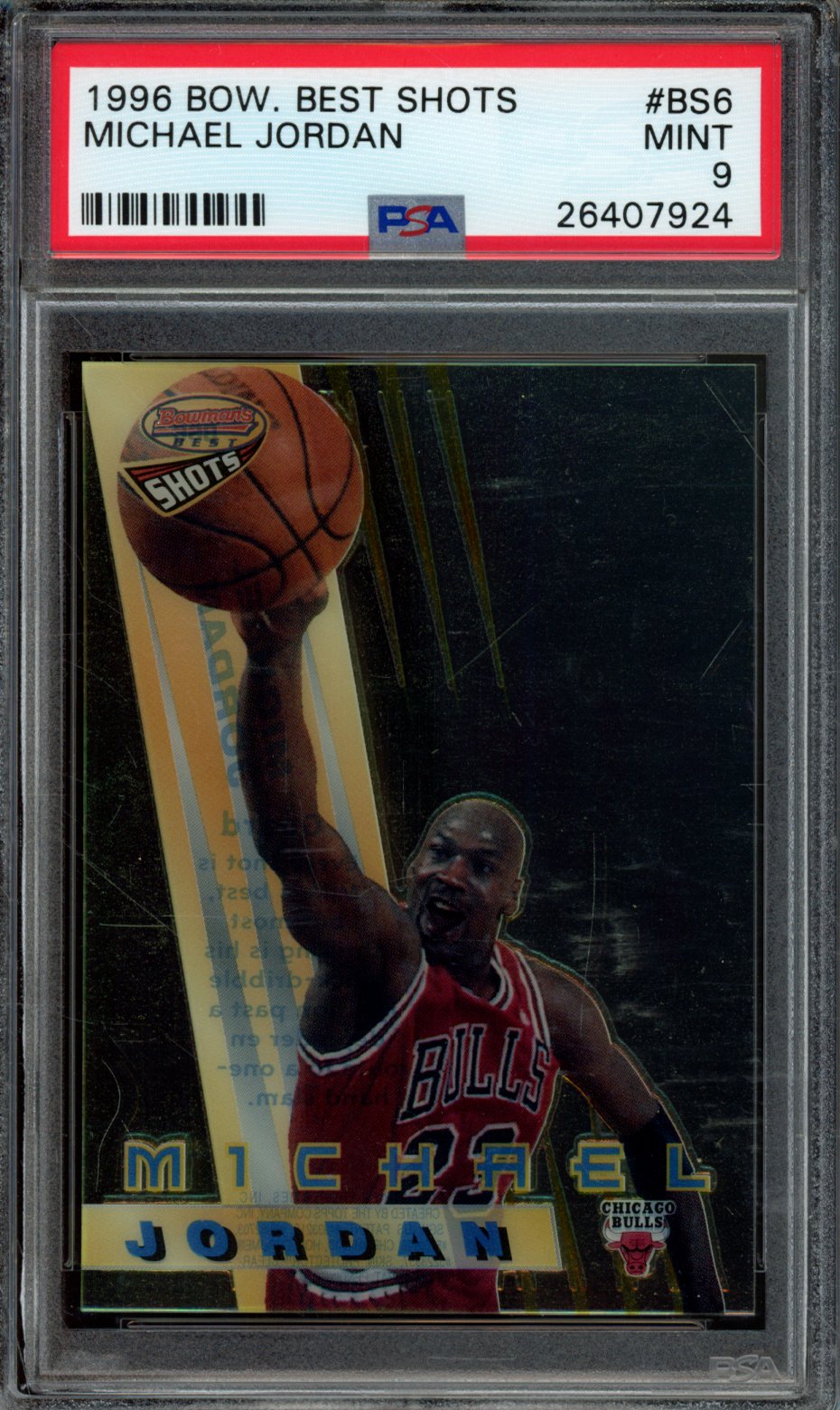 MICHAEL JORDAN | 1996 BOWMAN'S BEST BEST SHOTS | PSA MINT 9