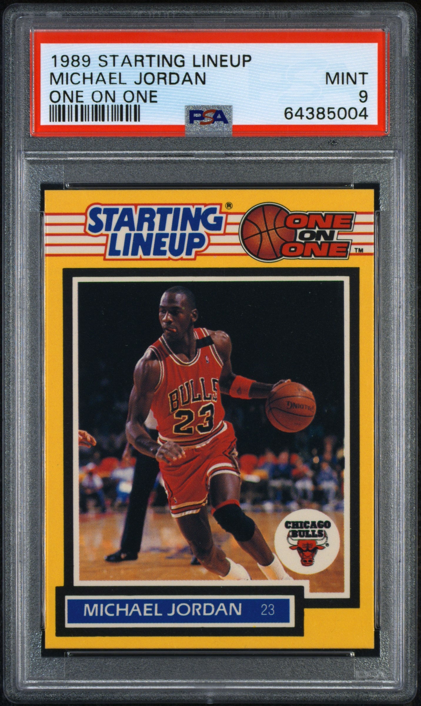 MICHAEL JORDAN | 1989 STARTING LINEUP ONE ON ONE | ONE ON ONE | PSA MINT 9