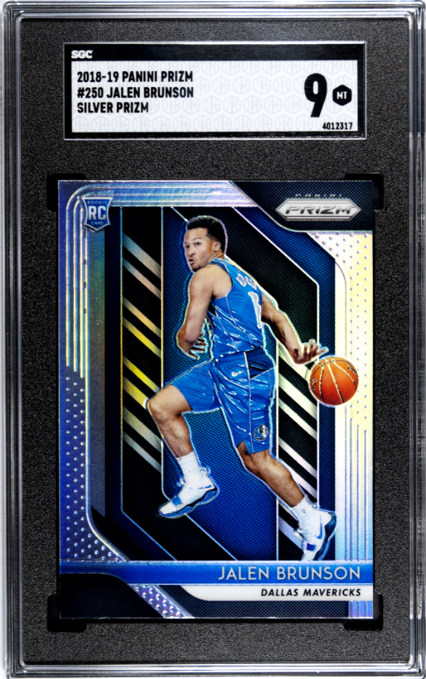 JALEN BRUNSON #250 2018-19 PANINI PRIZM SILVER PRIZM SGC 9 MT