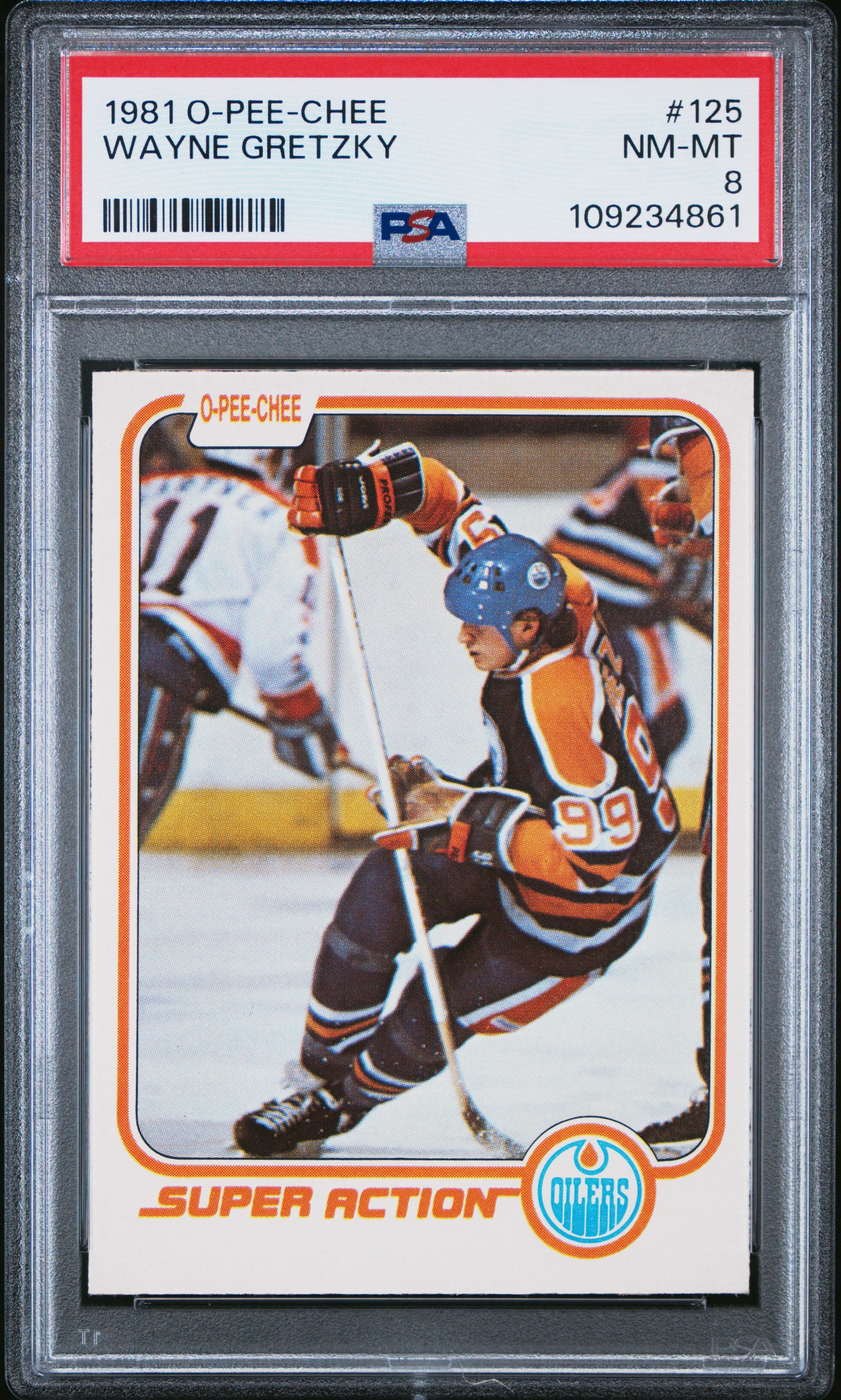 WAYNE GRETZKY | 1981 O-PEE-CHEE 125 | PSA NM-MT 8