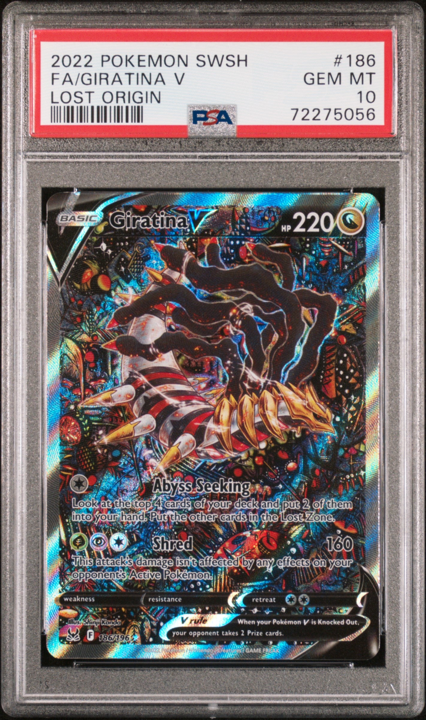 Giratina V 2022 Sword & Shield: Lost Origin #186/196 Holo