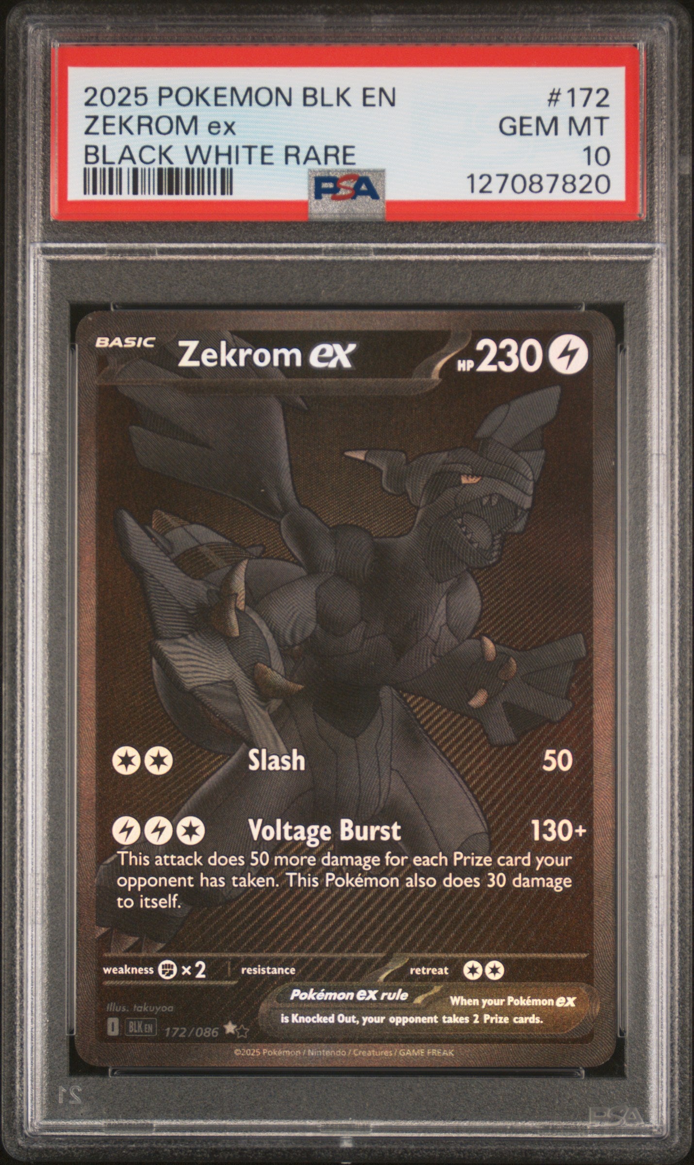 ポケカ 英語版 ゼクロムex BWR 172/086 Black Bolt Zekrom ex 2025 Scarlet & Violet: Black Bolt #172/086 Black White