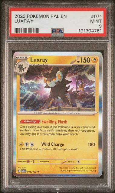 2023 POKEMON PAL EN-PALDEA EVOLVED LUXRAY #71 PSA MINT 9